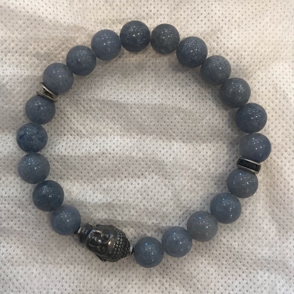 Beaded Stone Bracelet w/ Buddha - Picture 1 of 2